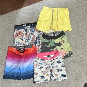 Boys swim shorts, 5 piece bundle
